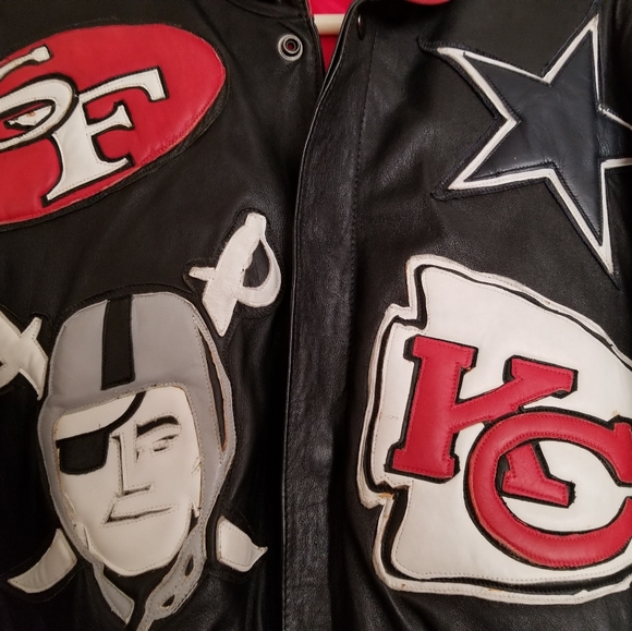 Vintage NFL Collector's Item Men's Leather Jacket - Picture 4 of 8